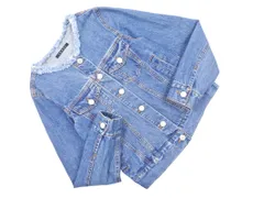 INGNI イング ノーカラー Gジャン デニム ジャケット sizeM/ブルー ■◇ レディース