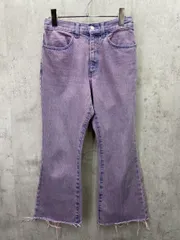 Lyta リタ カットオフ フレア ブーツカット デニムパンツ sizeM/紫 ■■レディース