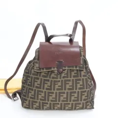 美品 フェンディ ズッカ 15980 レザー リュックサック リュック バックパック ショルダー バッグ ブラウン レディース RWE DT24-5【中古】のサムネイル