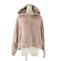 ナイキ NIKE プルパーカー L ダスティピンク フード付き 長袖 ロゴ刺繍 /CK45 ■GY58