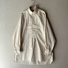 Ralph Lauren プルオーバー シャツ / 10 コットン ベージュ ストライプ ビンテージ USA T6-03077-9440