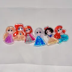 DIY用 ディズニープリンセス デコパーツ 6点セット