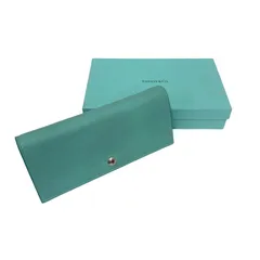 TIFFANY ティファニー コンチネンタル ロングウォレット ブルー レザー 長財布 レディース 【中古】 52602K305のサムネイル