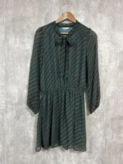 SHOO・LA・RUE シューラルー 総柄 ブラウス ワンピース sizeM/緑 ■◇ レディース