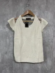 美品 CECIL McBEE セシルマクビー タグ付き ケーブル編み ブラウス ニット セーター sizeM/白 ■◆ レディース
