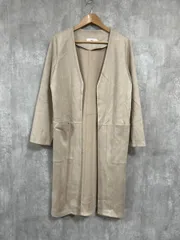 AZUL basic アズールバイマウジー フェイク ジャージ素材 ストレッチ スエード コート sizeS/ベージュ ■◇ レディース
