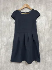 INDEX インデックス ミニ 無地 上品 Iライン ワンピース sizeM/紺 ■◆ レディースのサムネイル