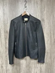 TOMORROWLAND トゥモローランド シングル 羊革 レザー ライダース ジャケット size48/M/紺 ◆■◎メンズのサムネイル