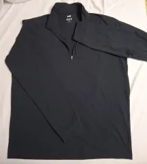 メンズ ユニクロ ハーフジップ ジャージ Tシャツ XL