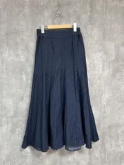 studio CLIP スタジオクリップ フレア ロング スカート sizeS/紺 ■■ レディース