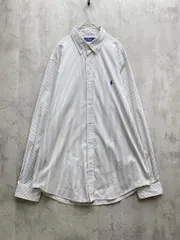 POLO RALPH LAUREN ポロ ラルフローレン クラシックフィットボタンダウン シャツ sizeLG/白ｘグレー ■◇メンズ