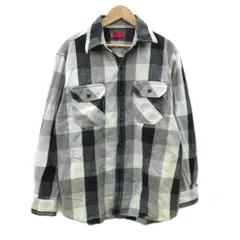 リーバイス レッドタブ Levi's RED TAB ネルシャツ カジュアルシャツ 長袖 チェック柄 M オフホワイト 黒 ブラック /HO39 ■ECD001