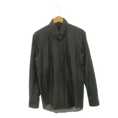 タケオキクチ TAKEO KIKUCHI シャツ 3 グレー 無地 ボタンダウンカラー 長袖 /AH42 ■ECC002