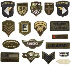 アメリカ 北欧 英語 ミリタリー サバゲー 自衛隊 アップリケ 軍 刺繍 アイロン 補修 大人 18枚セット 男 メンズ ワッペン USA18