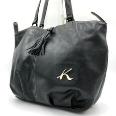 美品/A4収納可能✨キタムラ トートバッグ ロゴ金具 スタッズ レザー 