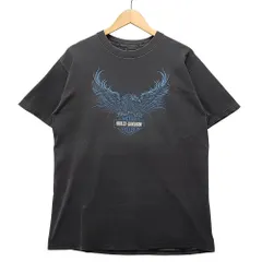 HARLEY DAVIDSON ハーレーダビッドソン USA製 プリント 長袖Ｔシャツ コットン ブラック サイズ L 正規品 / 54542