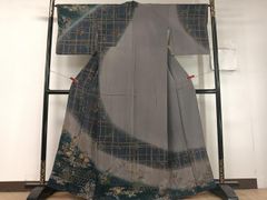 新品未使用 個性的 本染 絞り 単衣 浴衣 おまかせ新品 帯＆下駄付き 