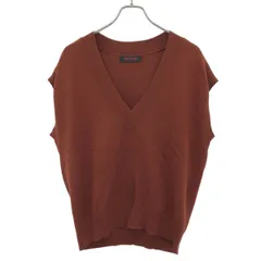 CABaN キャバン 23AW コットンカシミヤ Vネックベスト 59-02-34-02005 ブラウン Fのサムネイル