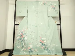 平和屋着物●十日町友禅作家　松雨　訪問着　花鳥文　金彩　正絹　逸品　AABF0561fy 平和屋着物○十日町友禅作家 松雨 訪問着 花鳥文 金彩 正絹 逸品