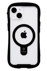 iFace MagSafe 対応 Reflection iPhone 15/14/13 ケース MagSynq クリア 強化ガラス (ブラック)【アイフェイス スマホケース マグセーフ 耐衝撃 透明 iphone15 iphone14 ipho　美品　おすすめ