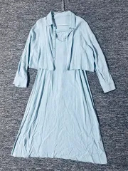 (送料無料※メルカリshop取引では対象外)ヴィンテージ ロング ONE PIECE + シャツ セット