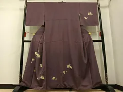 平和屋着物●訪問着　駒刺繍　貝合わせ草花文　正絹　逸品　未使用　AABG3456ph