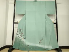 平和屋着物●訪問着　枝葉文　暈し染め　正絹　逸品　AABG4065ck