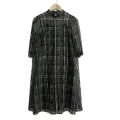 CELFORD(セルフォード) ワンピース サイズ36 S レディース美品  - 黒×白 半袖/ひざ丈/レース/インナー着脱可