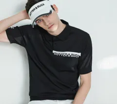 (100) メンズ Cutter＆Buck（カッター＆バック） サマー シグネチャー（シグネチャー） ロゴ 刺繍 半袖 カラ（KARA） ニット