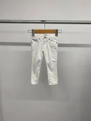 (2T) ポロ ラルフローレン キッズ 刺繍 POINT 白 ジーン デニム パンツ ズボン