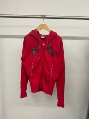 レディース NIKE 00s ヴィンテージ カモフラージュ パッチ クロップド ジップアップ フーディー フード 長袖 スウェット