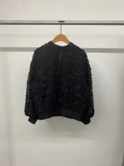 レディース ZARA ザラ フラワー アプリケ シースルー モクネック ブラウス