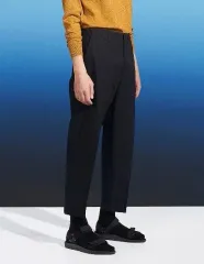 メンズ ユニクロU ルメール クロップド ワイドフィット テーパード アンクル チノ パンツ