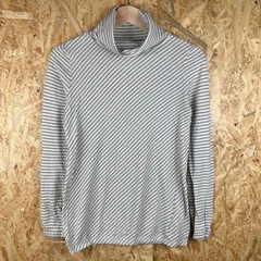 WEARS INC 長袖 タートルネック トップス ボーダー レディース メンズ ユニセックス Mサイズ 古着 ストリート ファッション Y2K 672