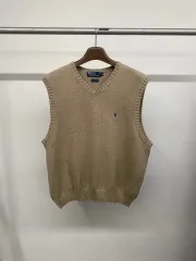 ユニセックス POLO RALPH LAUREN ポロラルフローレン コットン 100 Vネック ニット BEST ベスト