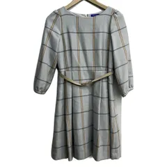 BLUE LABEL CRESTBRIDGE(ブルーレーベルクレストブリッジ) ワンピース サイズ38 M レディース美品  - ライトグレー×ベージュ×グレー