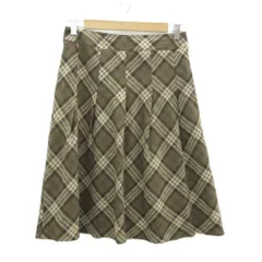 アリスバーリー Aylesbury フレアスカート ミモレ丈 11 茶 チェック柄 /SY3 ■ECD002