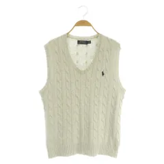 ポロ ラルフローレン POLO RALPH LAUREN ニットベスト Vネック プルオーバー XS ライトグレー /MY ■OS ■ECE003
