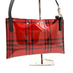 BURBERRY バーバリーロンドン ショルダーバッグ チェック 赤 ビニールのサムネイル