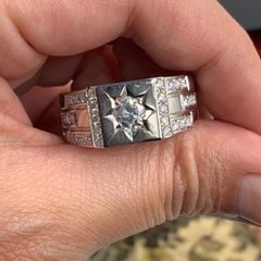 6ct UP 大粒 ダイヤ クロストップ K18 8.3g 中央宝石研究所 