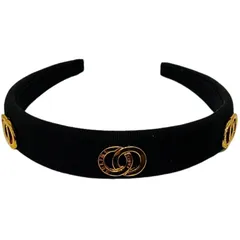 CELINE セリーヌ サークルロゴ カチューシャ ブラック ヘアアクセサリー レディース 【中古】 12603K503のサムネイル