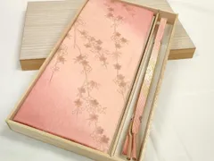 平和屋着物●和装小物　帯締め・帯揚げセット　枝桜　金彩　高麗組　金糸　逸品　未使用　DABD7299zzz