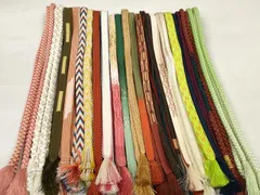 平和屋着物●和装小物　帯締め20本セット　手組紐　高麗組　笹浪組　大和組　唐組　金銀糸　たこ足房　逸品　DABD7517zzz