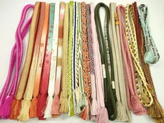 平和屋着物●和装小物　帯締め20本セット　高麗組　唐組　変わり貝の口組　奈良組　龍村柄　礼装用　金糸　未使用あり　逸品　CABD8710ju