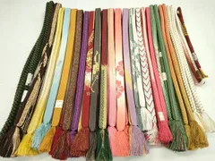 平和屋着物●和装小物　帯締め20本セット　高麗組　冠組　大和組　礼装用　金糸　長尺あり　未使用あり　逸品　CABD8715ju