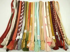 平和屋着物●和装小物　帯締め20本セット　高麗組　大和組　奈良組　礼装用　金銀糸　未使用あり　逸品　CABD8721ju