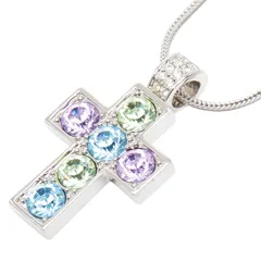スワロフスキー クロス ペンダント ネックレス メタル ラインストーン ビジュー レディース SWAROVSKI【1-0262503】