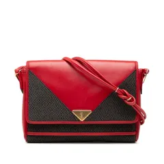 サンローラン 斜め掛け ショルダーバッグ レッド マルチカラー PVC レザー レディース SAINT LAURENT【1-0262656】