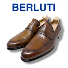 ベルルッティ Berluti ローファー 7 1/2 メンズ 男性用 ブラウン 茶色 プレーントゥ レザー ブランド 美品 27cm 革靴のサムネイル
