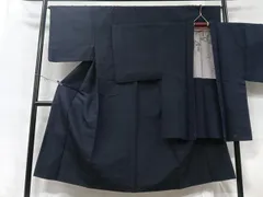 平和屋着物■男性　紬　アンサンブル　褐返色　正絹　逸品　CABE7414xe
